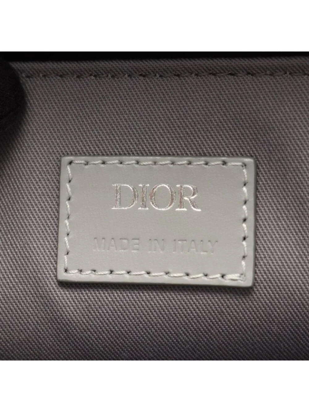Dior Tote Bag Safari CD Diamond Gray Leather